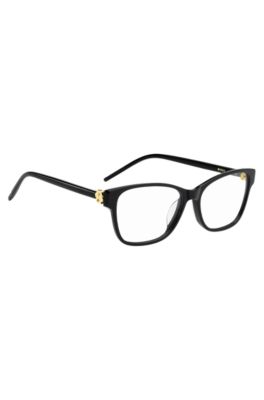 Black-acetate optical frames with Double B monogram, Black