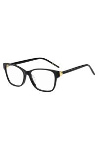 Monture optique en ac&eacute;tate noir avec monogramme Double&nbsp;B, Noir