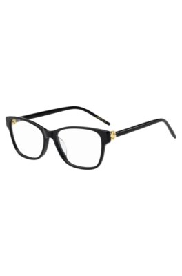 Black-acetate optical frames with Double B monogram