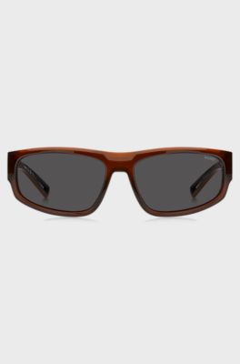 Brown-acetate sunglasses with cut-out details, Assorted-Pre-Pack