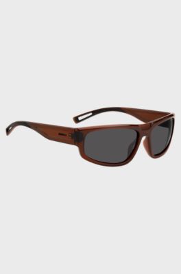 Brown-acetate sunglasses with cut-out details, Assorted-Pre-Pack