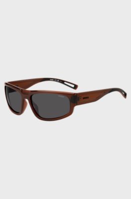 Brown-acetate sunglasses with cut-out details, Assorted-Pre-Pack
