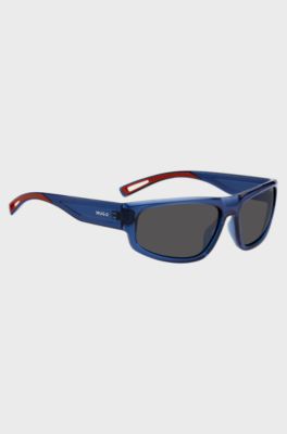 Blue-acetate sunglasses with cut-out details, Assorted-Pre-Pack