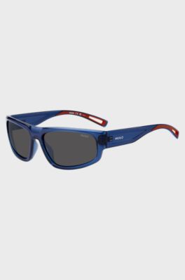 Blue-acetate sunglasses with cut-out details, Assorted-Pre-Pack