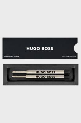 Two-pack of black-ink ballpoint pen refills, Black