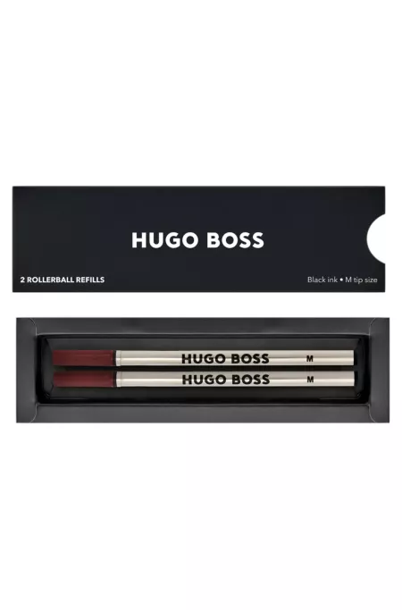 Two-pack of rollerball pen refills in black