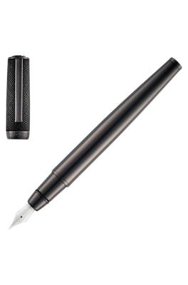 Pen with gunmetal plating and Double B logo, Black