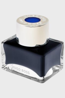 Branded fountain pen ink bottle in blue, Blue