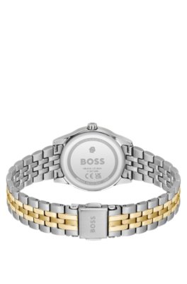 Boss Graceful two-tone watch with sunburst-patterned dial analoga klockor dam – bild 2