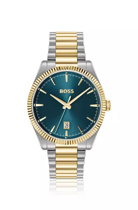 Cheswick two-tone watch with fluted bezel