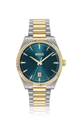 Cheswick two-tone watch with fluted bezel