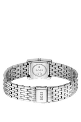 Boss Silver-tone watch with square case analoga klockor dam – bild 2