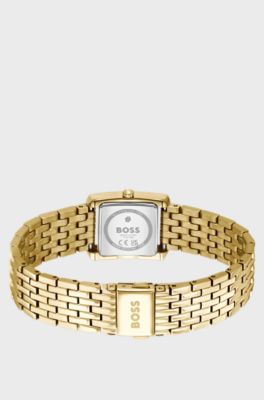 LUCY SCALA Gold-tone watch with square case, Guldf&auml;rg