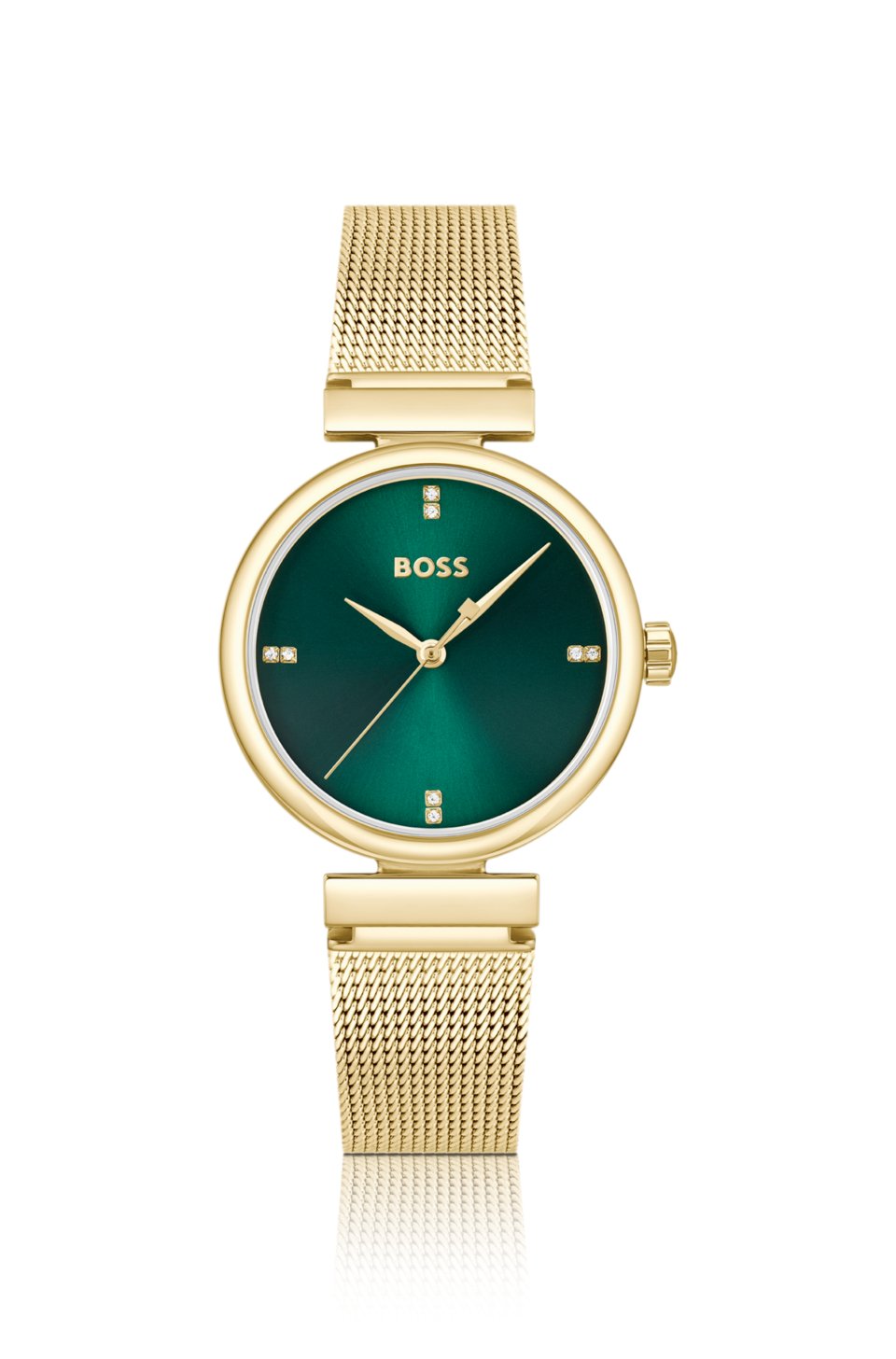 Rosehill gold-tone watch with green dial