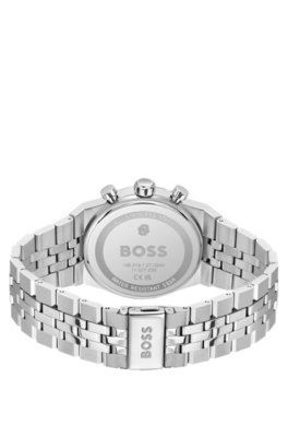 Boss Candor black-dial chronograph watch with fluted bezel analoga klockor herr – bild 2