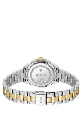 Boss Two-tone watch with epoxy-filled bezel analoga klockor dam – bild 2