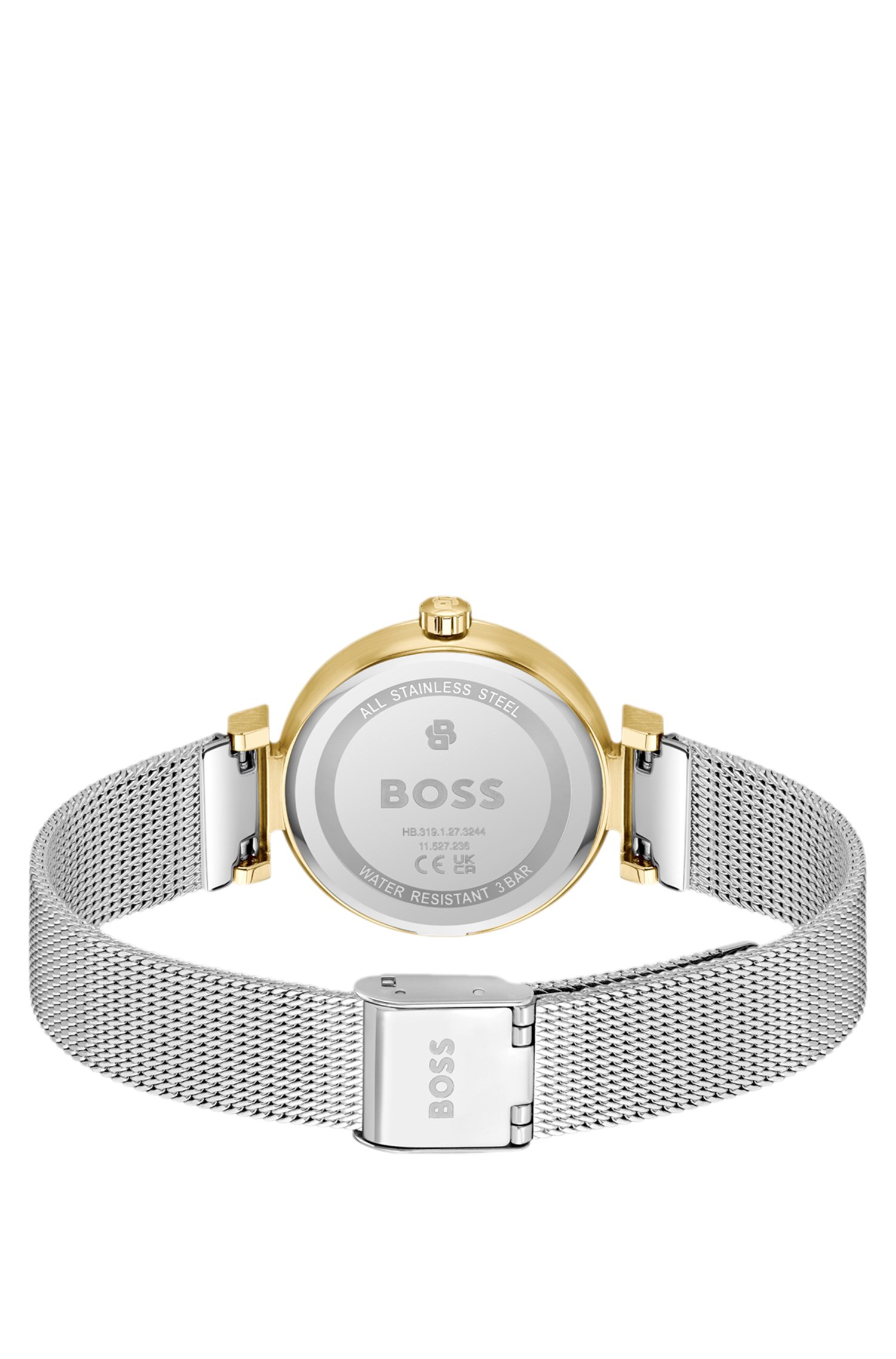 Boss Rosehill gold-tone watch with silver-tone mesh bracelet klockor dam – bild 2