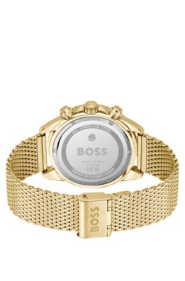 Boss Sealiner gold-tone chronograph watch with black dial analoga klockor herr – bild 2