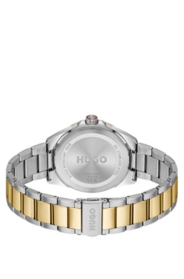 Hugo Seam two-tone watch with black textured dial analoga klockor herr – bild 2