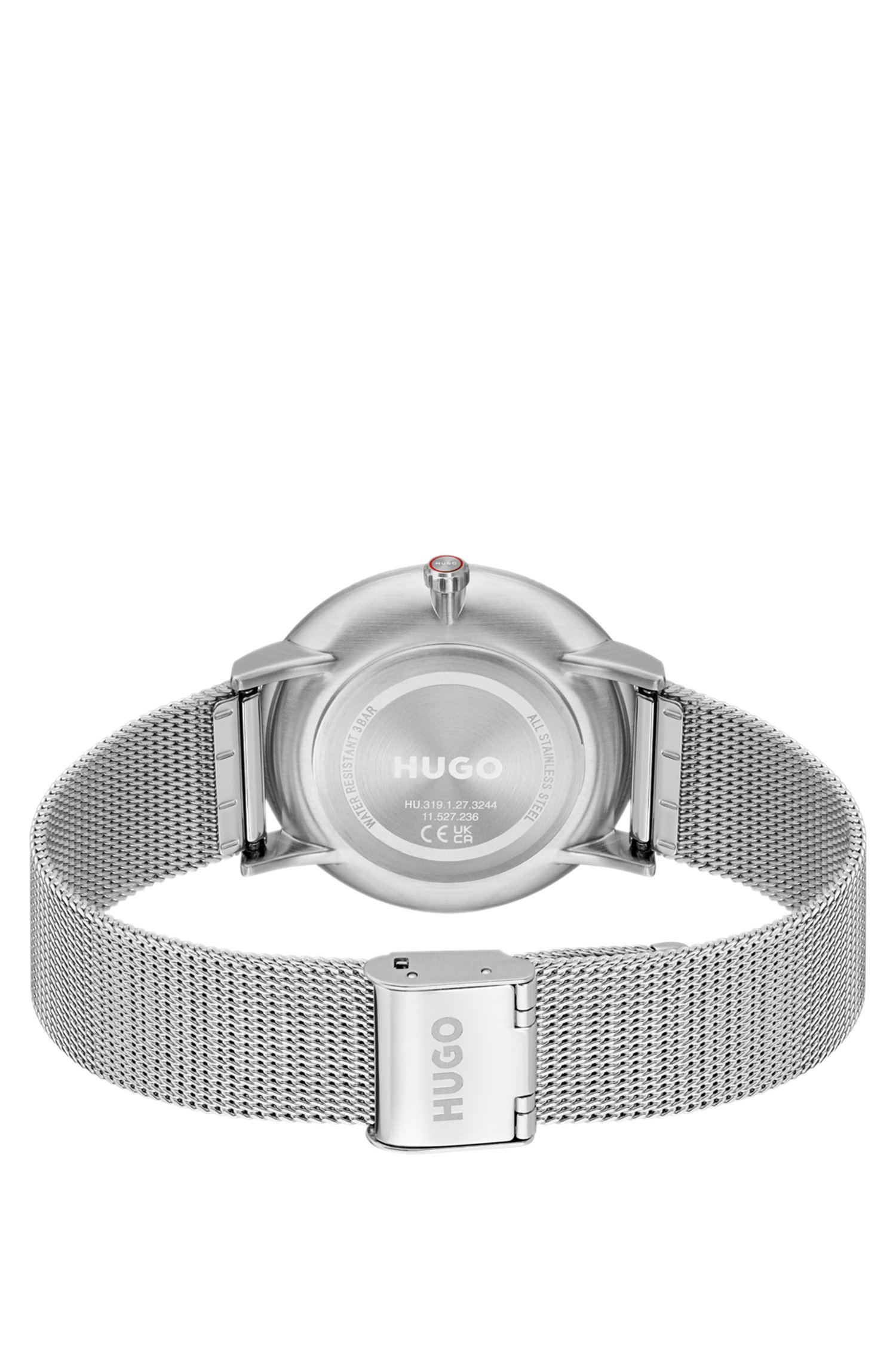 Hugo Style silver-tone watch with green dial klockor herr – bild 2
