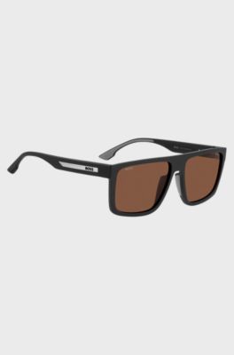 Black sunglasses with high-contrast polarised lenses, Black