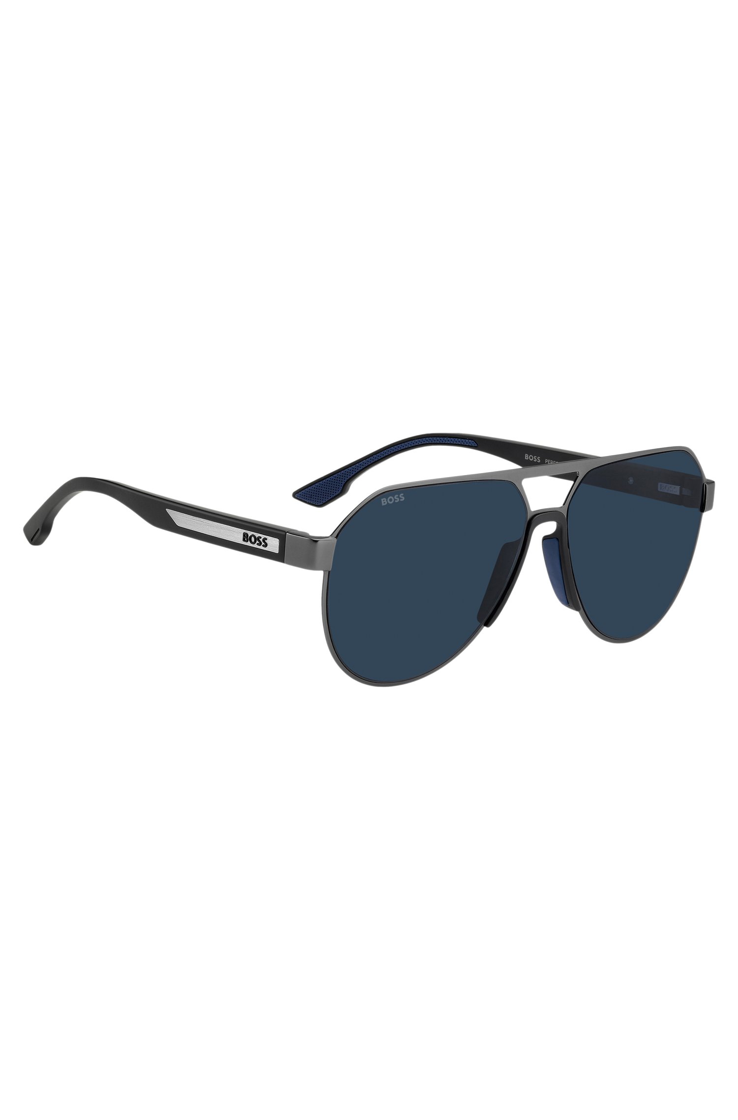 Boss Performance sunglasses in matte stainless steel solglasögon herr – bild 3