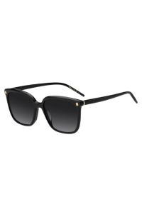 Black-acetate sunglasses with gold-tone Double B monograms, Black