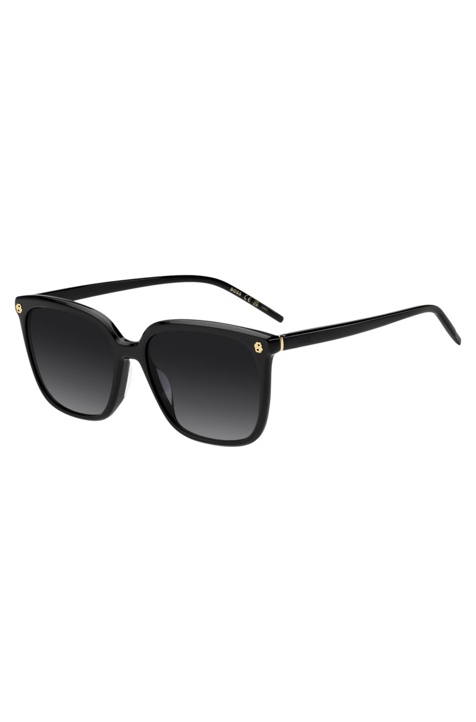 Black-acetate sunglasses with gold-tone Double B monograms