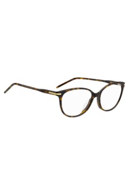 Boss Havana-acetate optical frames with gold-tone trims övrigt dam – bild 3
