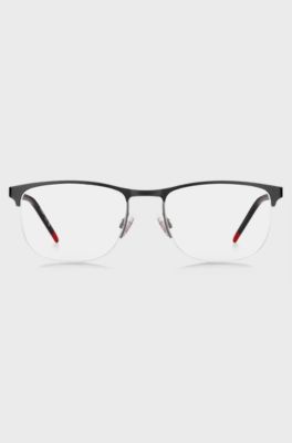 Contemporary prescription frames in mixed materials, Black
