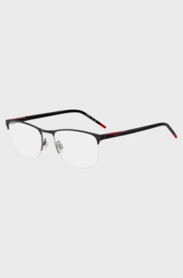 Contemporary prescription frames in mixed materials, Black