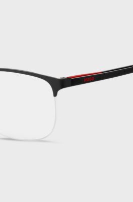 Contemporary prescription frames in mixed materials, Black