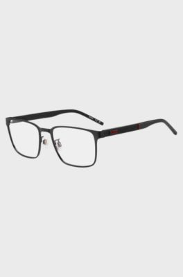 Matte-black optical frames in stainless steel, Black