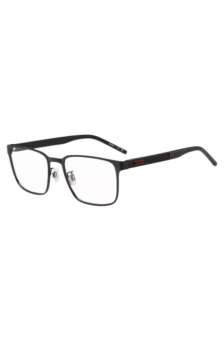 Monture optique en acier inoxydable noir mat