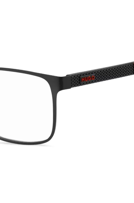 Monture optique en acier inoxydable noir mat