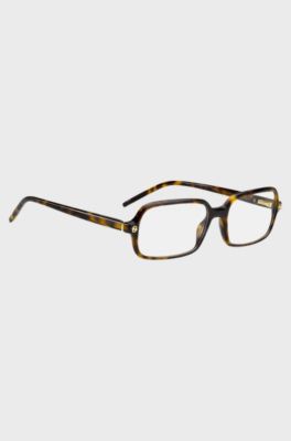 Havana-acetate sunglasses with Double B monograms, Brown Patterned