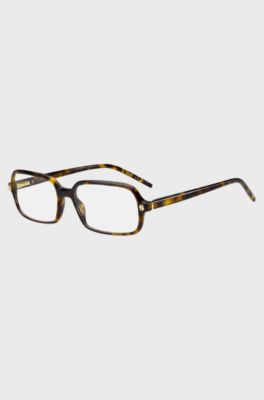 Havana-acetate sunglasses with Double B monograms, Brown Patterned