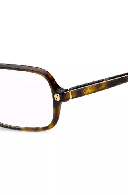 Lunettes de soleil en acétate Havana avec monogrammes Double B