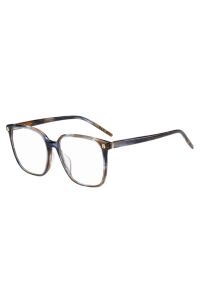 Havana-acetate optical frames with Double B monograms, Patterned