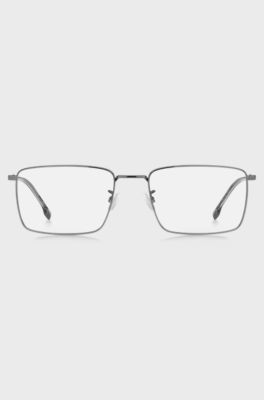 Titanium optical frames with black temples, Grey