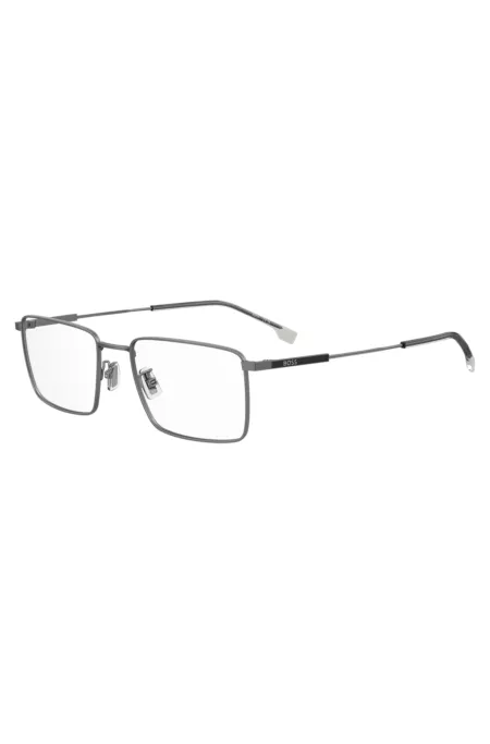 Monture optique en titane avec branches noires