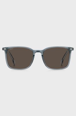 Modern prescription-ready eyewear in transparent blue, Blue