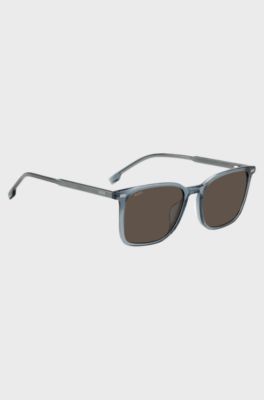 Modern prescription-ready eyewear in transparent blue, Blue