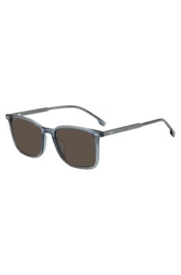 Modern prescription-ready eyewear in transparent blue, Blue