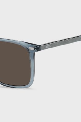 Modern prescription-ready eyewear in transparent blue, Blue