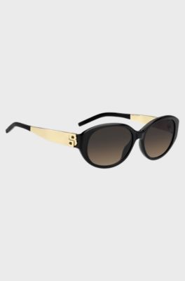 Two-tone sunglasses with Double B monograms, Black