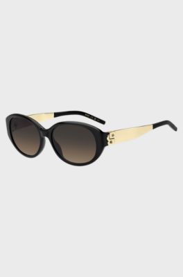 Two-tone sunglasses with Double B monograms, Black