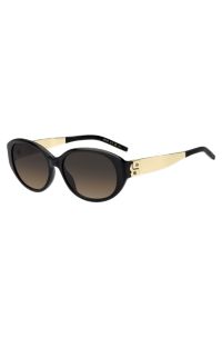 Two-tone sunglasses with Double B monograms, Black