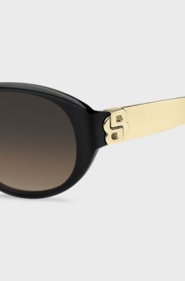 Two-tone sunglasses with Double B monograms, Black