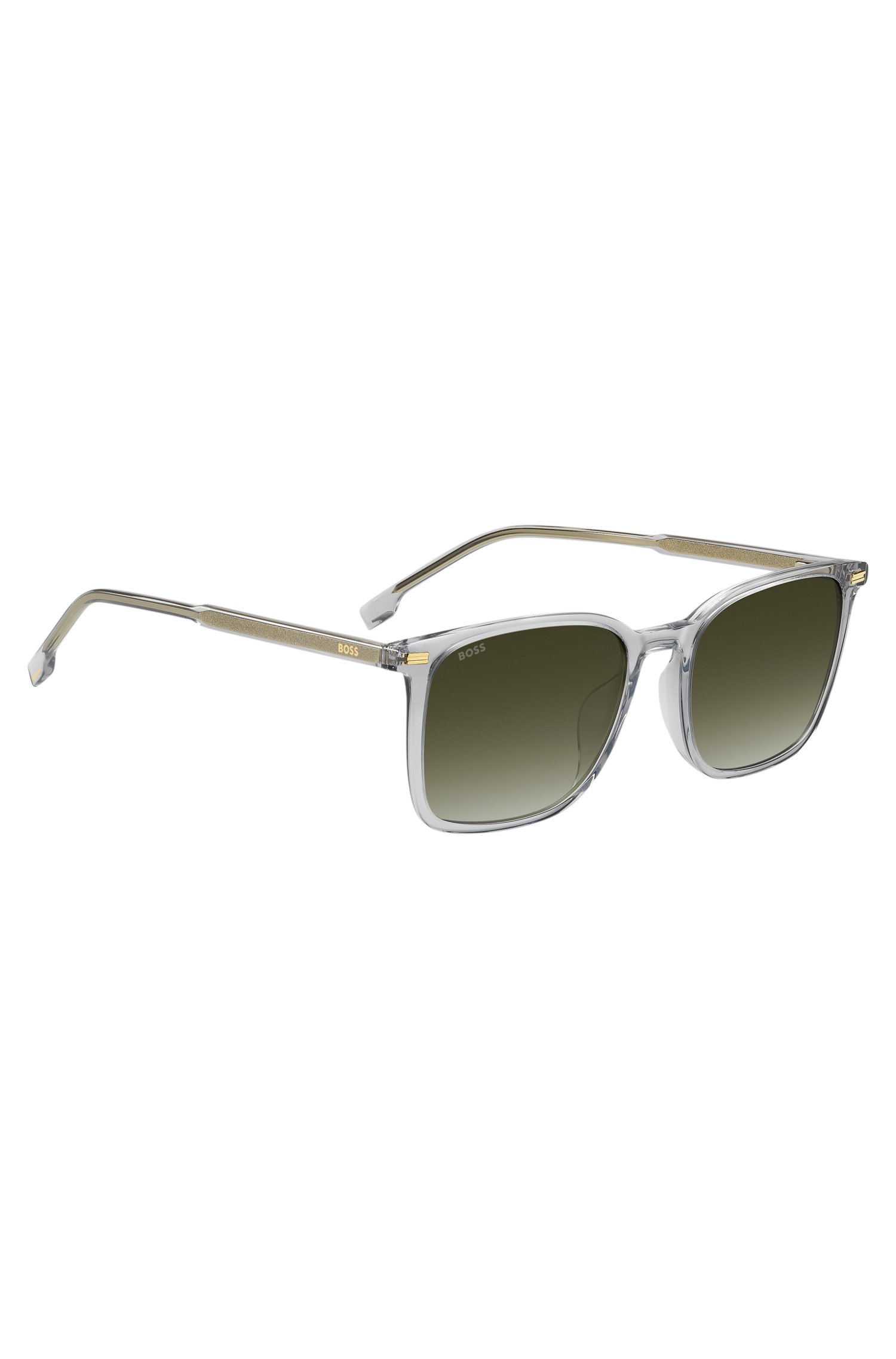 Boss Grey-acetate sunglasses with green-shaded lenses manschettknappar & slipsnålar herr – bild 3